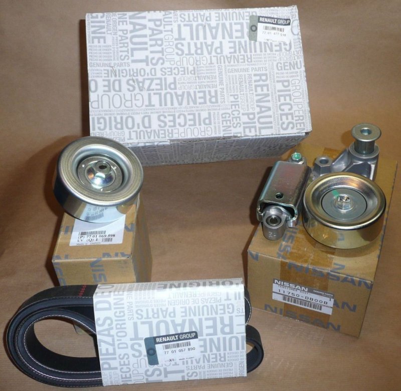 Original  kit de courroie d'alternateur Renault Master III 3.0DCI , 7701477518