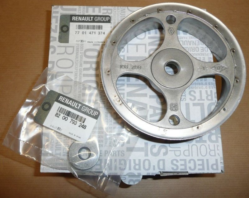 Original  Poulie d'arbre à cames Renault Laguna 1.4/1.6 16V diamètre 113mm/12mm/38 dents K4M, K4J, F4P Renault Modus, Trafic I, II, Clio I, II, III ,  7701471374