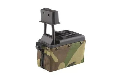 Magazynek pudełkowy 1500 kulek do repliki typu M249 - woodland