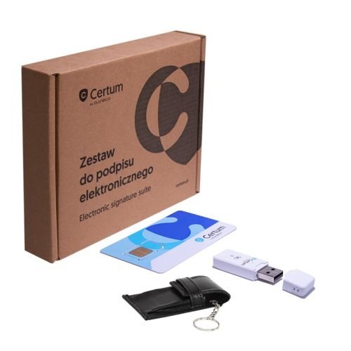 Podpis elektroniczny z kartą i czytnikiem Certum Mini ważny 3 lata