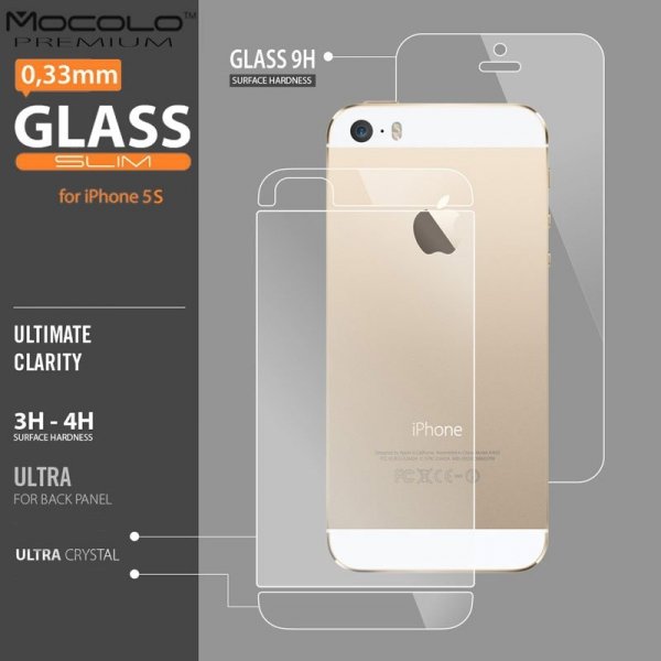 GLASS Retina FullBody iPhone 5S +Folia Tył Szkło GLAS.tr