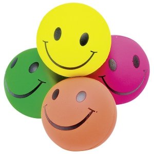 Smile ball gumowa piłka z uśmiechem 4 szt.