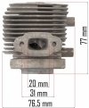 Cylinder tłok zestaw do dmuchawy RTODL0057-CT