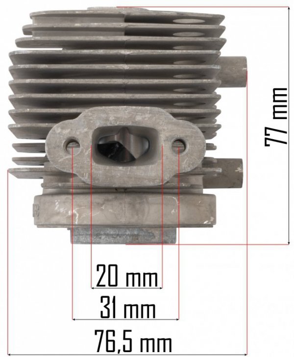 Cylinder tłok zestaw do dmuchawy RTODL0057-CT