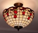 Plafon lampa żyrandol witraż ROSA 30cm 