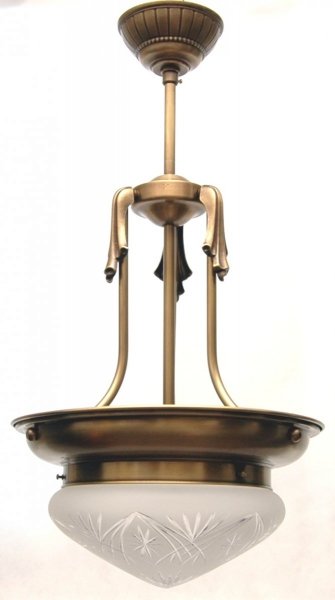 Żyrandol mosiężny,lampa wisząca mosiężna fi 35cm