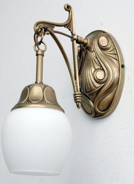 Kinkiet mosiężny,lampa ścienna z mosiądzu