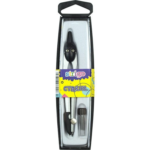 Cyrkiel szkolny w etui niebieski STRIGO SSC014