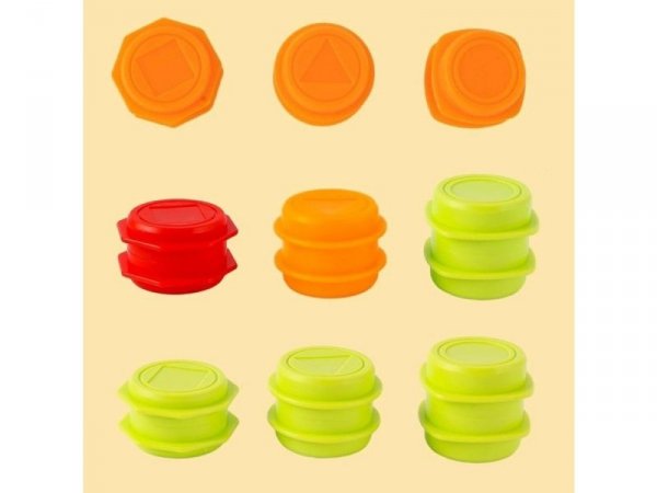 Wózek widłowy Gra zręcznościowa na refleks ZBUDUJ WIEŻĘ Układanka Ułóż beczki widlakiem Widlak