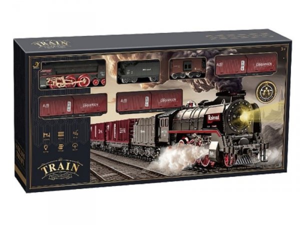 Kolejka Elektryczna Lokomotywa Pociąg Towarowy Para Duży Zestaw Z Akumulatorem