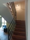Schody i podłoga z drewna merbau prywatna rezydencja