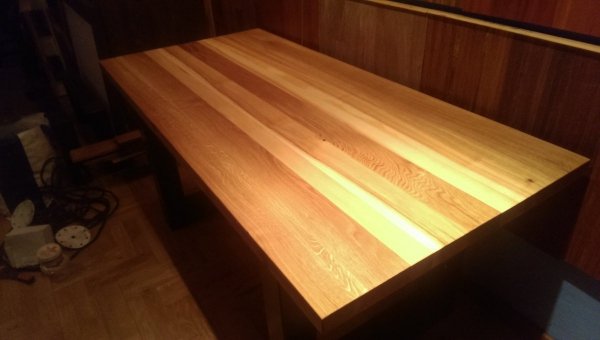  Stół lity dębowy + jesion 45x810x1720mm  