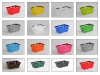 Shopping basket, 22 Liter different colors