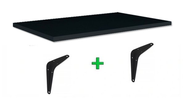 Shelf with hooks for wall - 90 x 40 cm