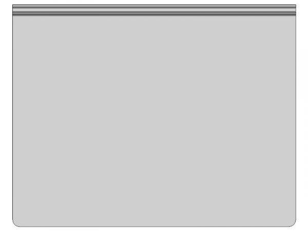 Plexi shelf for shoes without pricemarklist in front - 25 cm x 10 cm