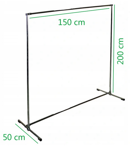 Łuk ślubny stojak 150 x 200 cm, stelaż brama srebrny pod balony