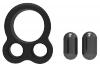 Dream Toys RAMROD COCKRING DUAL WEIGHT - pierścień z odważnikiem ( czarny)