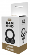 Dream Toys RAMROD COCKRING DUAL WEIGHT - pierścień z odważnikiem ( czarny)