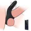 Magic Motion Rise Smart Wearable Cockring Black - wibrujący pierścień na penisa z aplikacją (czarny)
