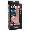 King Cock dildo - 7 Cock Swinging Balls sztuczny penis (cielisty)