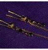 Upko Crown and dangling side nipple clamps - zaciski na sutki (złoty)