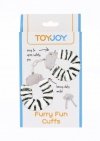 Kajdanki-FURRY FUN CUFFS ZEBRA PLUSH