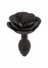 Small Rose Anal Plug Black