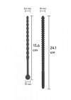 Ribbed Penis Dilator Set 2 pcs Black