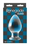 NS Novelties RENEGADE GLASS KNIGHT CLEAR - szklany korek analny (biały)