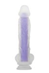 EVOLVED LUMINOUS DILDO STUD PURPLE - dildo (fioletowy)