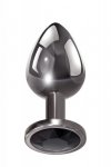 Evolved BLACK GEM ANAL PLUG MEDIUM - korek analny (srebrny)