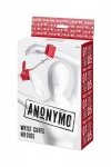 Anonymo handcuffs, PU leather, red, 27 cm