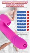 Wibrator-Silicone Vibrator USB 7 Function and Thrusting Function / Heating, purple