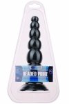 Dream Toys Menzstuff Beaded Probe Black - korek analny z przyssawką (czarny)