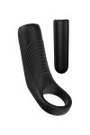 Dream Toys Rings Of Love Couples Enhancer Black - wibrujący pierścień na penisa