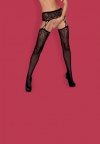 Obsessive Garter stockings S206 czarne  S/M/L