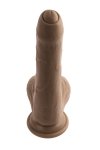 EVOLVED PEEK A BOO VIBRATING DILDO 8 INCH DARK - dildo z wibracjami(cielisty