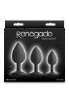 NS Novelties Renegade Triple Ace Kit Black - zestaw korków analnych (czarny)