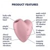 Satisfyer Stymulator-Cutie Heart (Light Red) - masażer łechtaczki (czerwony)