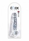 King Cock 8 Inch Cock with Balls Transparant (przezroczysty)