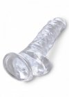 King Cock 8 Inch Cock with Balls Transparant (przezroczysty)