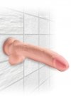 King Cock Dildo  Triple Density with Balls 10 cali sztuczny penis (cielisty)