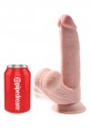 King Cock dildo - 8'' Cock Swinging Balls sztuczny penis (cielisty)