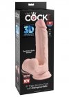 King Cock dildo - 9'' Cock Swinging Balls sztuczny penis (cielisty)