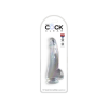 King Cock Transparentne Dildo Clear 7,5 with Balls - dildo (przezroczysty)