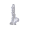 King Cock Transparentne Dildo Clear 4 Cock with Balls Clear - dildo (przezroczysty)