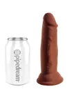 King Cock Dildo Plus 6 Triple Density Cock Brown  - dildo (brązowy)