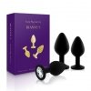 Rianne S zestaw korków analnych - Booty Plug Set 3x (czarny)