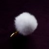 Upko Rabbit Fur Bunny Tail Small Butt Plug - korek analny (biały)