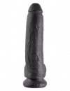 King Cock czarne dildo - 9'' Cock with Balls sztuczny penis (czarny)